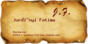 Jurányi Fatime névjegykártya